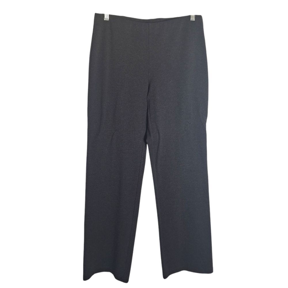 Eileen Fisher Black Pants Stretch Pull On Straight Office Quiet Luxury Small
